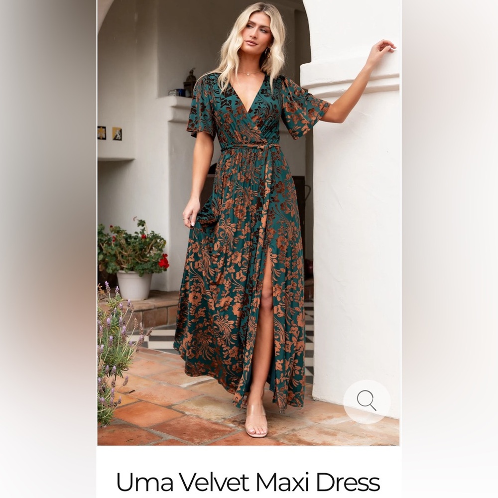 Baltic Born Uma Velvet Wrap Maci Dress